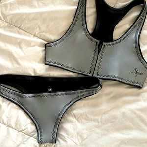 Abysse Neoprene Bikini Silver (M, fits like S)